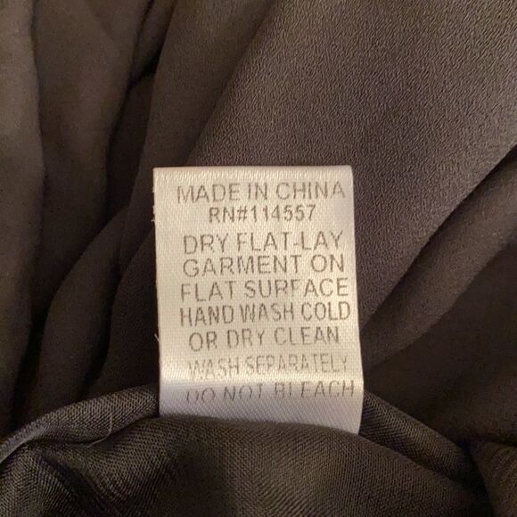 THML Chiffon‎ V-Neck Embroidered Maxi Dress Black S - Picture 13 of 13